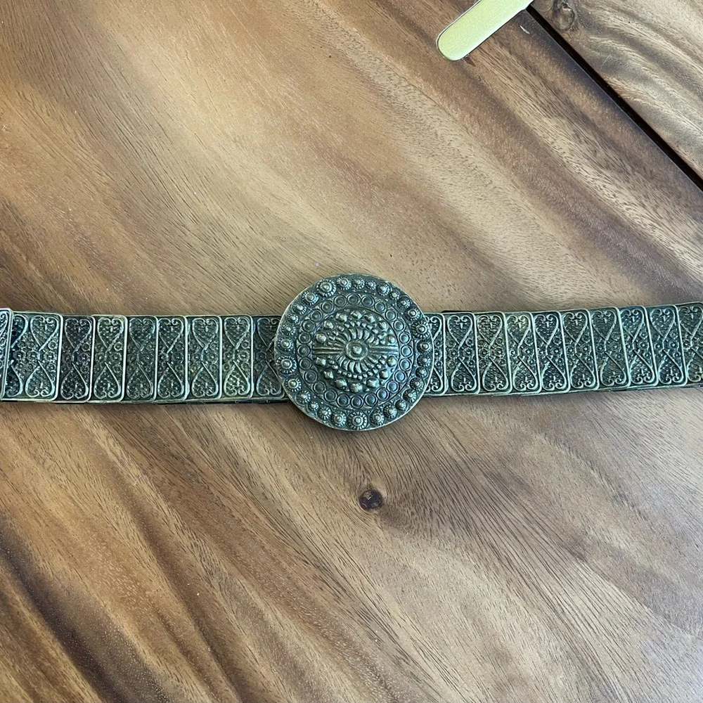 Vintage Oversized Buckle Boho Western Elastic Waist Belt